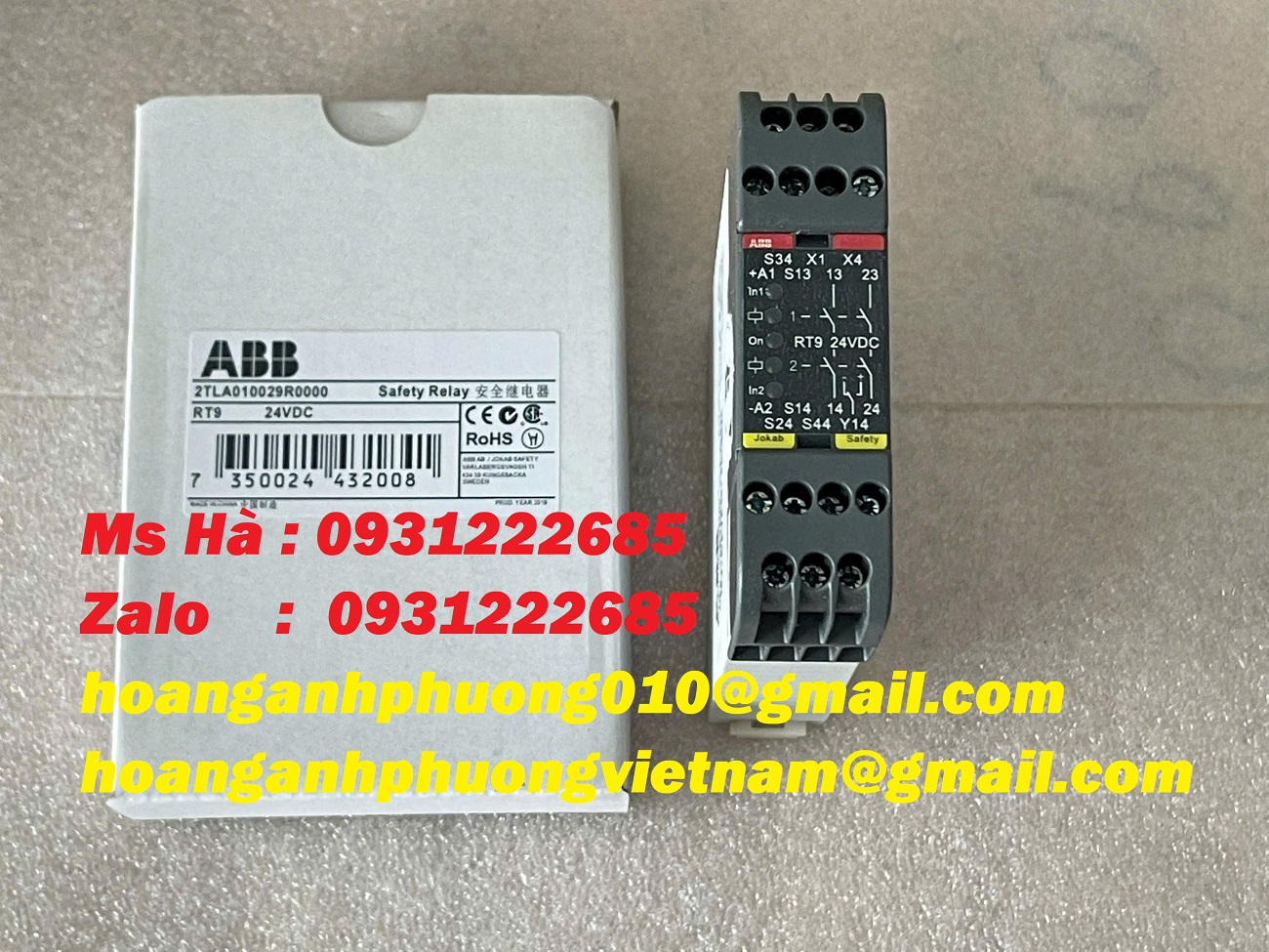 Giá tốt | Rờ le an toàn RT9 hãng ABB 2TLA010029R0000